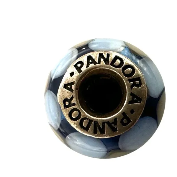 PANDORA Unique Blue Captivating Murano Glass Charm 925 - Image 7