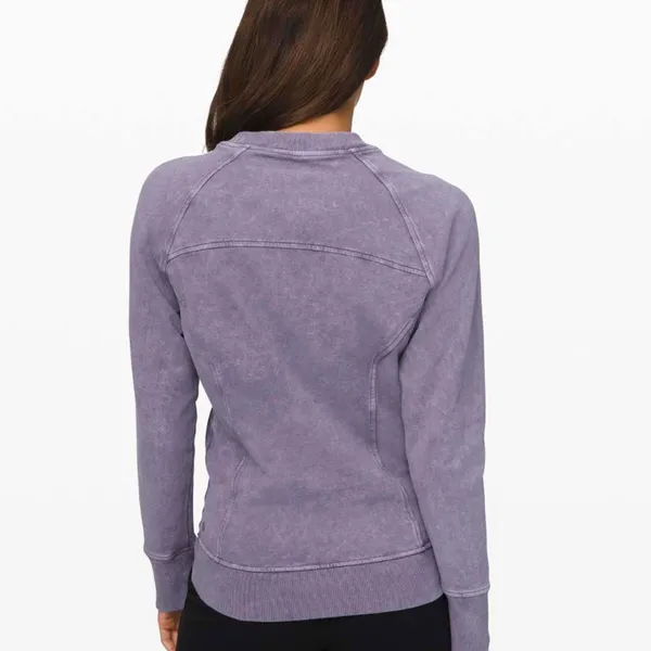 Lululemon Washed Purple Quartz Scuba Crewneck Sweatshirt - Size - 6 - Image 3