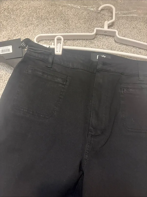 NWT Anthropologie purchase PAIGE Black Marlow skimmer Flare Jeans for Women - Image 7