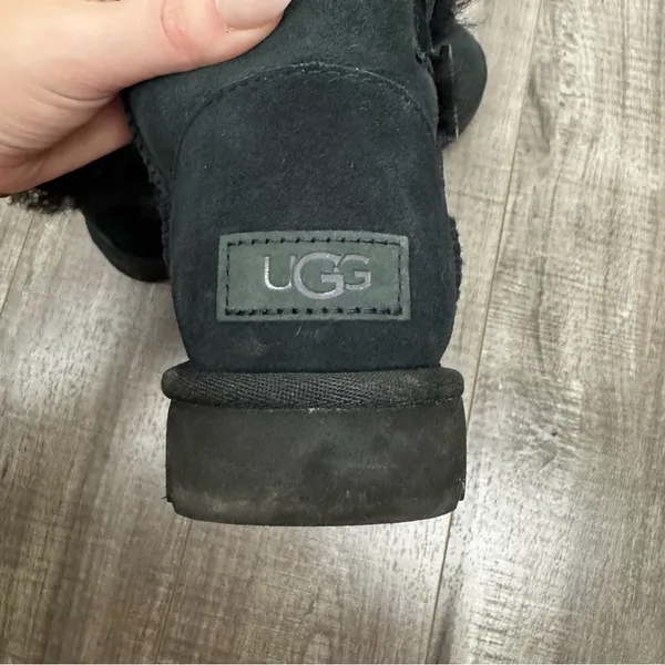 UGG Mini Bailey Button II Boots Black Size 6 - Image 6