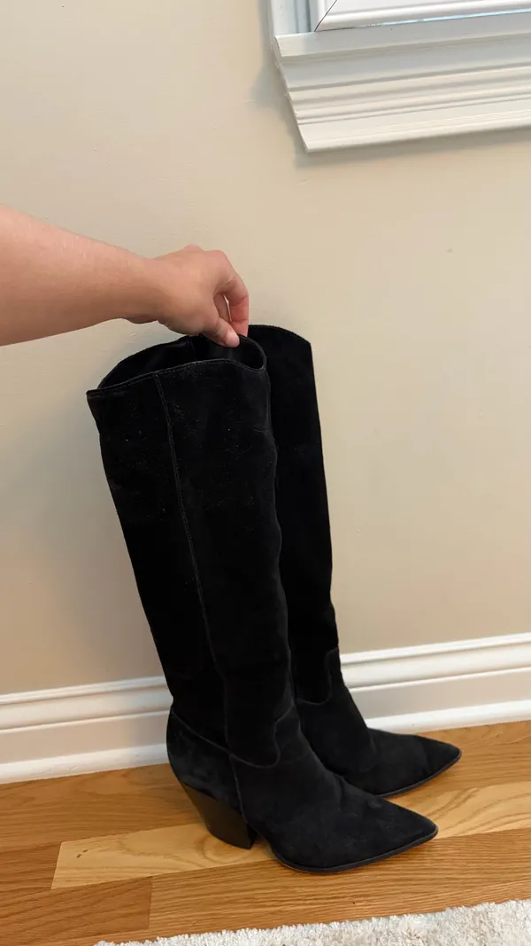 Vince Camuto Boots Black Suede - Image 2