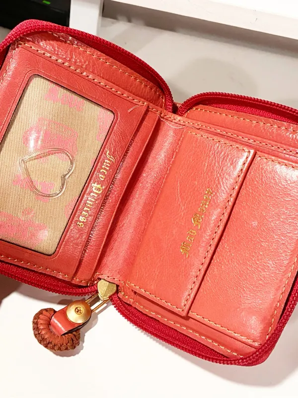 Juicy Couture Pink Terry Cloth Zip Around Compact Wallet - Image 2