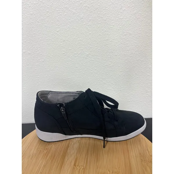 Dansko Onyx Women's 40 Black Leather Mid top Lace Up‎ Side Zip Sneakers - Image 8