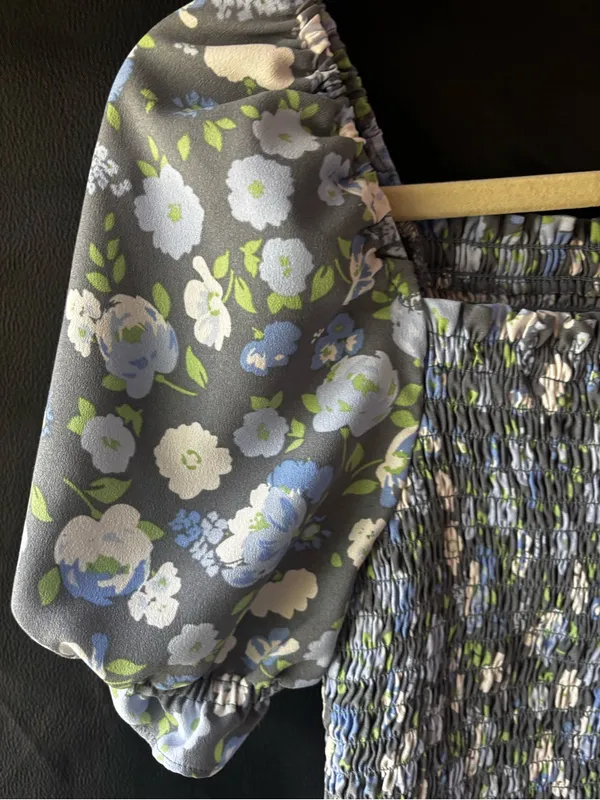 Loft Floral Smocked Mini Dress - Image 5