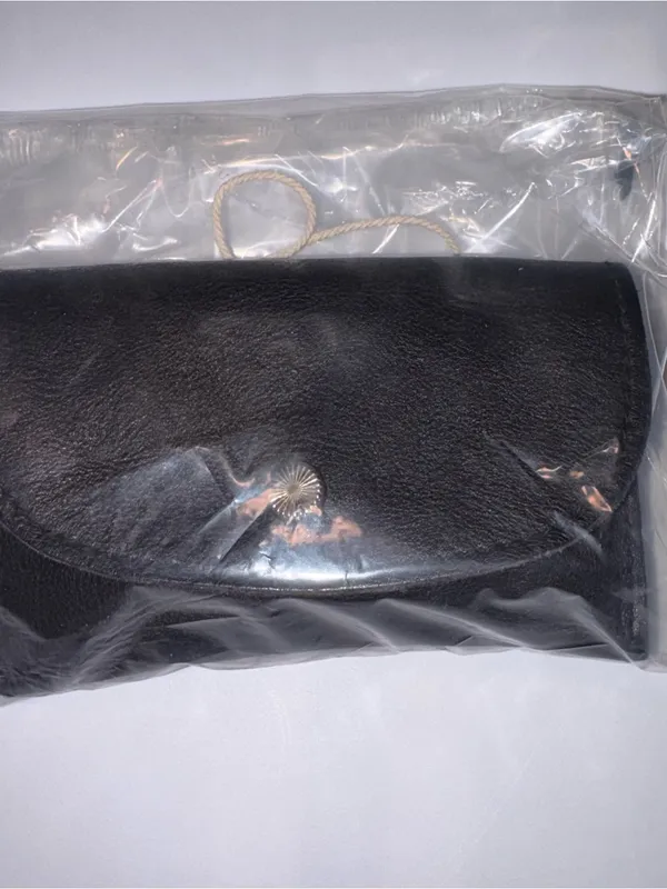 Free People Leather Bag Lanyard Wallet Black New With Tags - Image 4