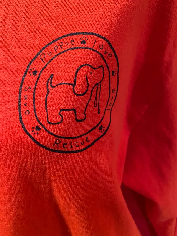 Puppie Love Red Long Sleeve Shirt - Image 3