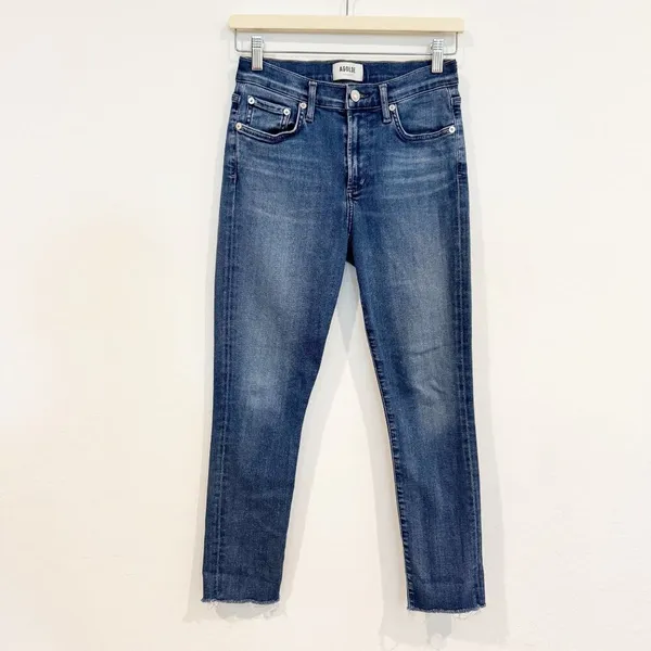 Agolde Sophie‎ Jeans Size 27 Blue Reverb Wash High Rise Skinny Crop Clean Girl - Image 2