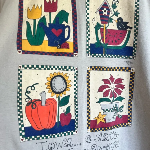 Jerzees Vintage Style Iowa all Seasons with Colorful Prints - Image 2