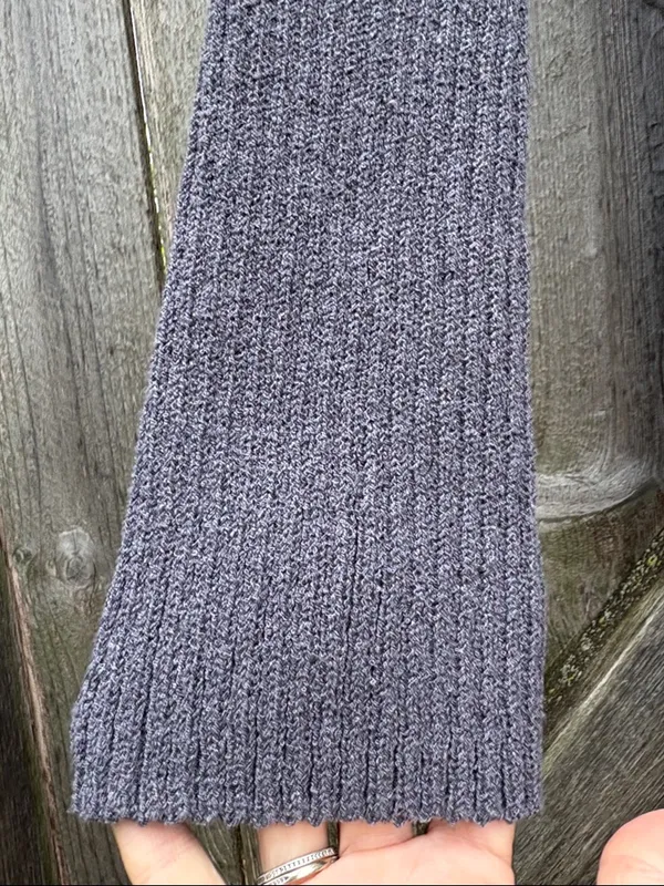 NWT White Fox Get On Down Ribbed Knit Dress Charcoal Size Medium - Image 5