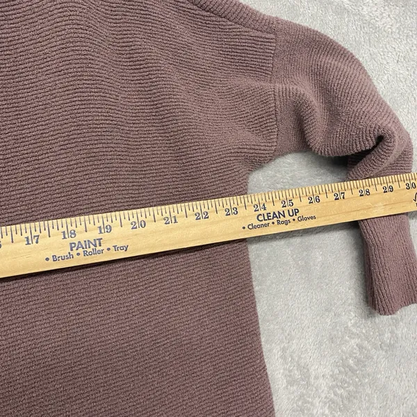 Free People Sweater Womens Small Raisin Purple Ottoman Slouchy Oversized Cowl - Image 5