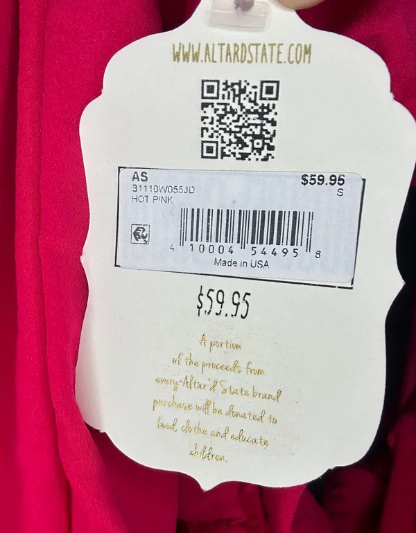 Altar'd State Pink Tie Back Shirt - Image 5