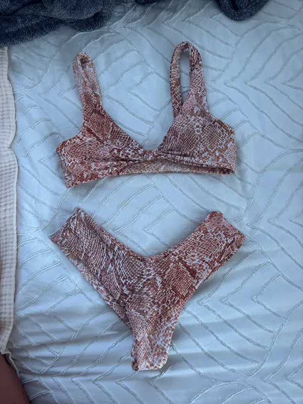 Snake Print  bikini set - Image 9