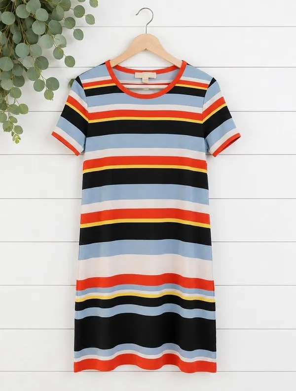 Michael Michael Kors striped crewneck tshirt dress M - Image 8