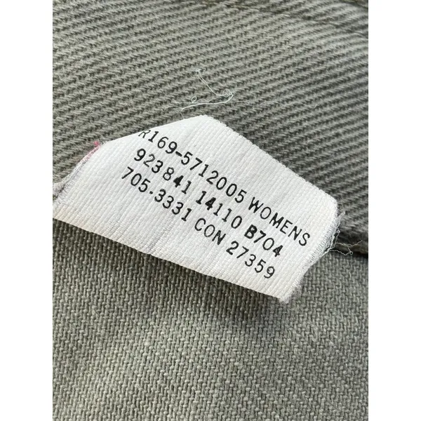 LL Bean Vintage Womens Size 14 High Waist Pleated Tapered Leg Jeans Khaki‎ - Image 14