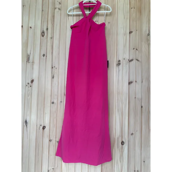 NWT Lulus Mesmerizing Perfection Pink Halter Neck Backless Maxi Dress Gala Sz XL - Image 2