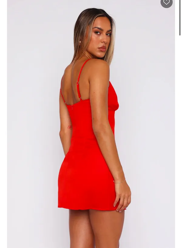 White Fox Red Mini Dress - Image 3