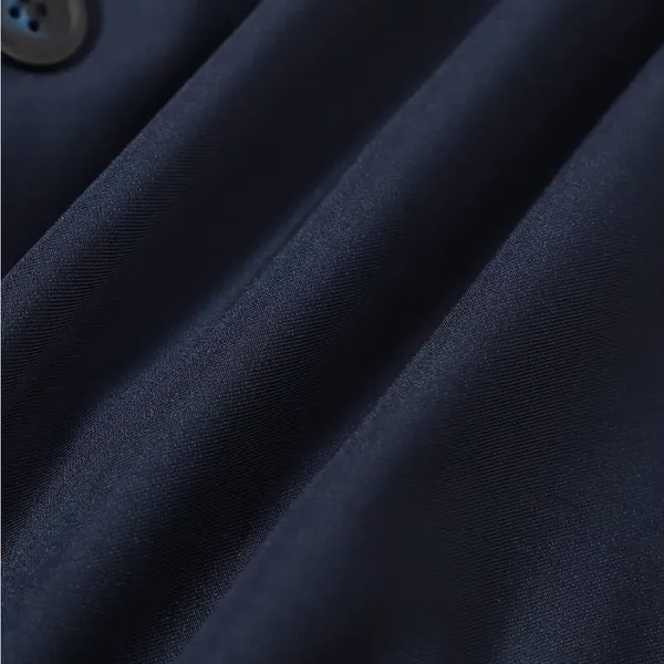 Rihoas Navy Lapel Cap Sleeve Button-up Mini Dress - Image 7