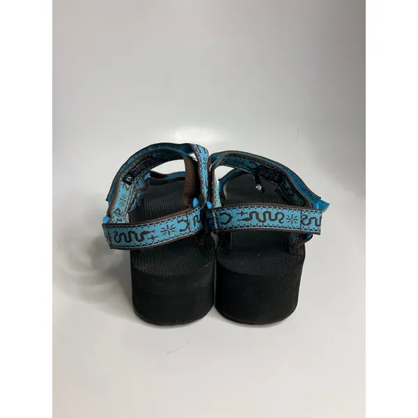 Teva Flatform Universal Sandals Women 9 Blue Good Platform snake Pattern Strappy - Image 5