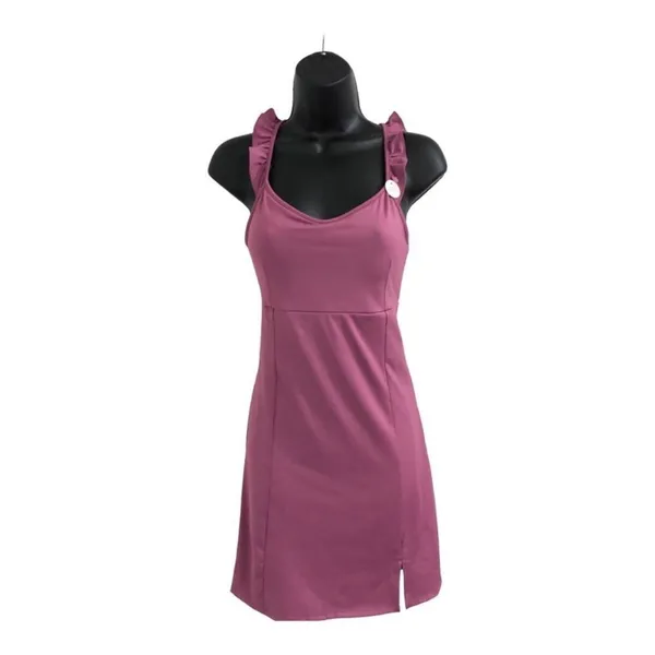 Sincerely Jules pink ruffle strap built-in bodysuit‎ active tennis dress size M - Image 8