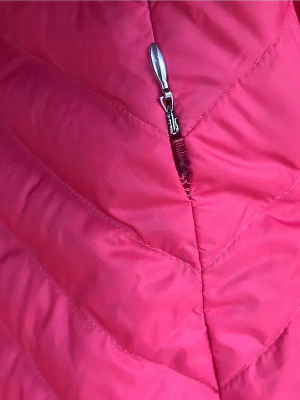 The North Face Women's Puffer Coat 700 Down Fill Hooded Jacket Pink Hood Large - Image 3