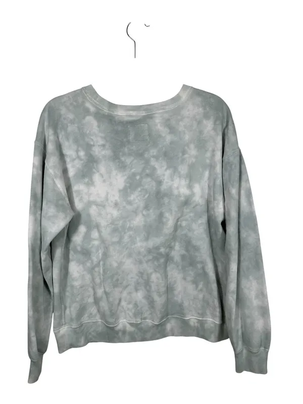 Abercrombie & Fitch Tie Dye Crewneck Sweatshirt Green White Soft‎ A&F Large - Image 3