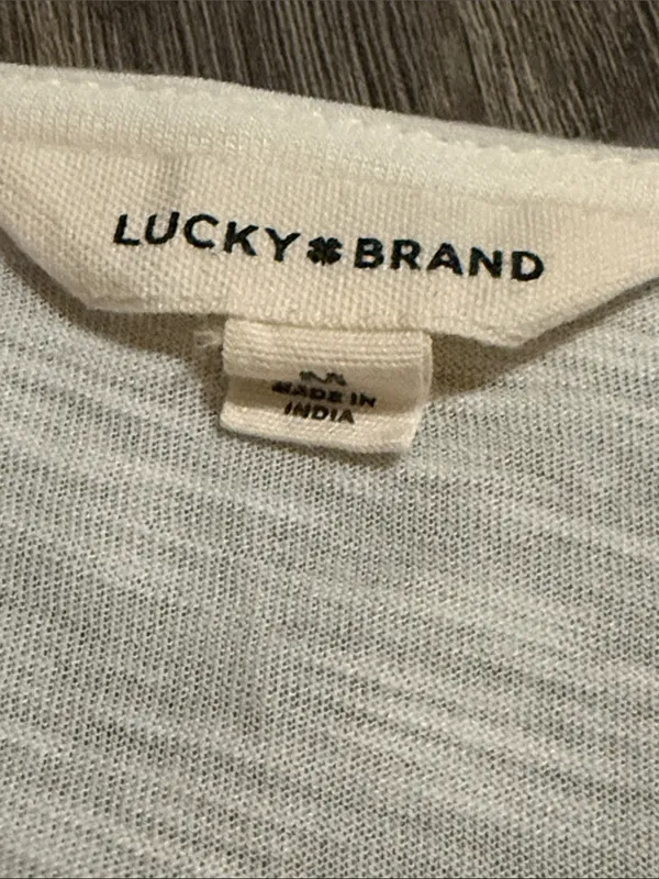 Lucky Brand Cream Crochet-Front Peplum Tunic - Image 2