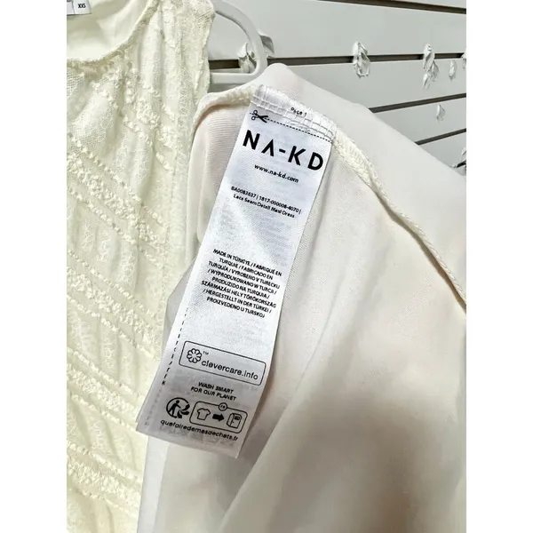 NA-KD Sleeveless Lace Seam Detail Bodycon Maxi Dress Off White Women's Size XXS - Image 7