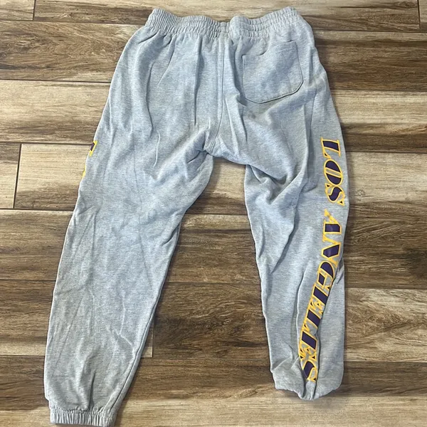 NBA laker gray sweatpants - Image 3
