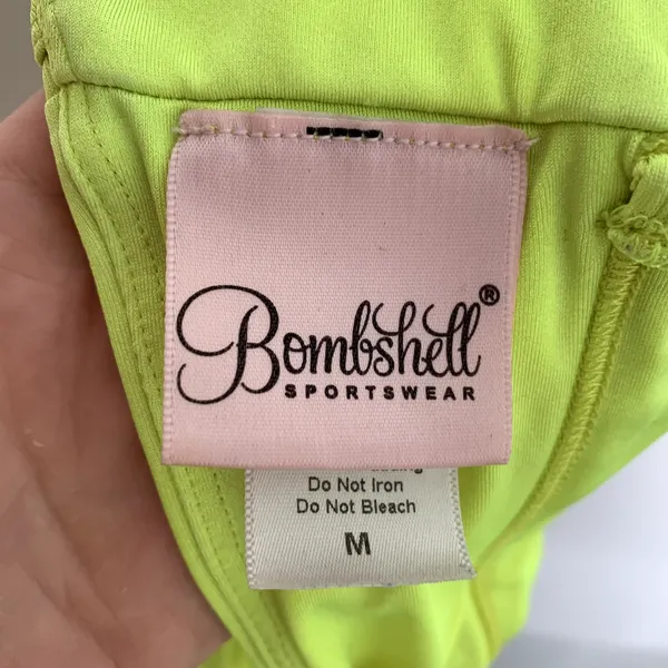 Bombshell Sportswear Glow Sports Bra Neon Womens Medium - Image 11