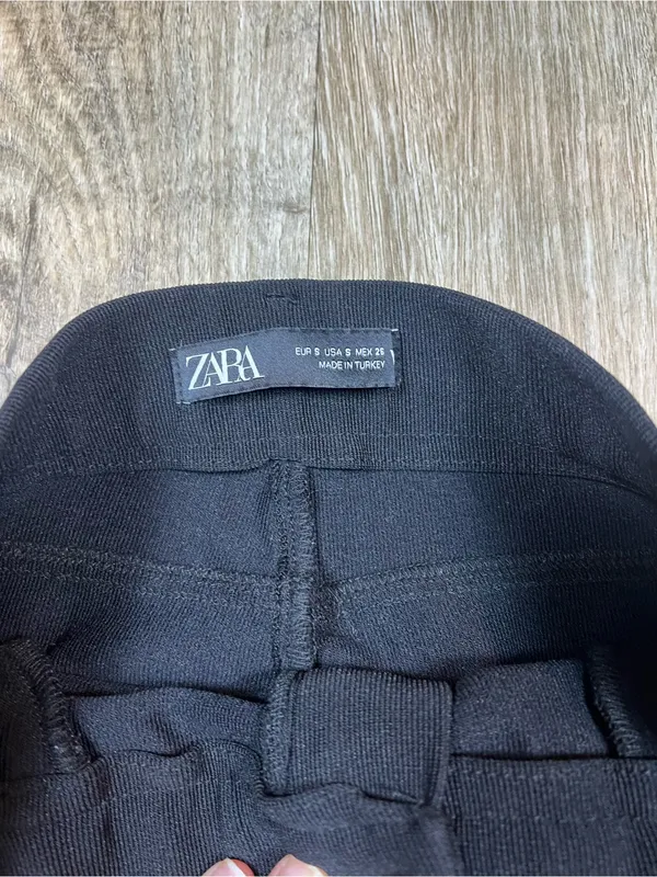 Zara Black Boot-Cut Flare Pants - Image 2