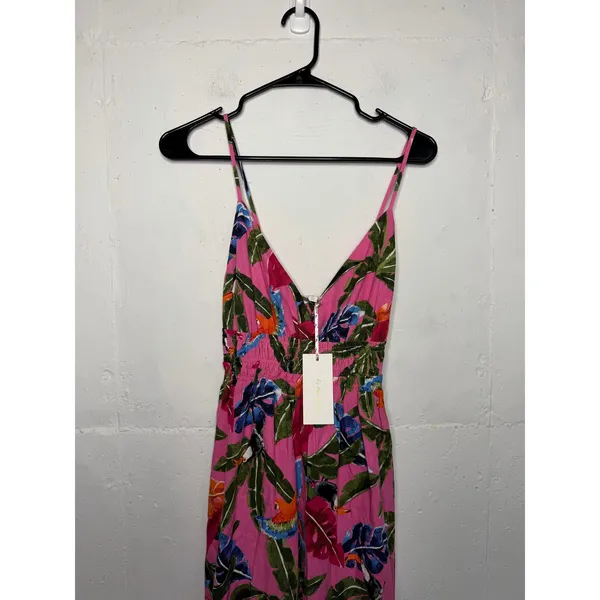 NEW By the River Pink Tropical Floral Maxi Dress Size Medium - Image 2