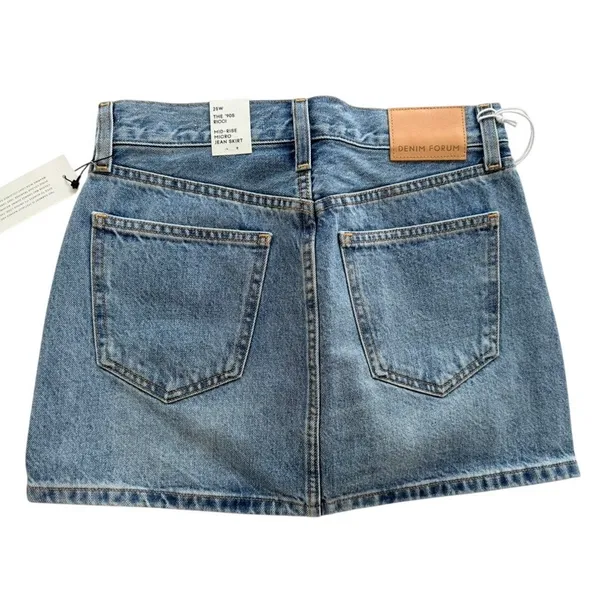 Aritzia Denim Forum ‘90s Ricci Micro Denim Skirt NEW Size 25 7 Years Bleu Taboo - Image 4