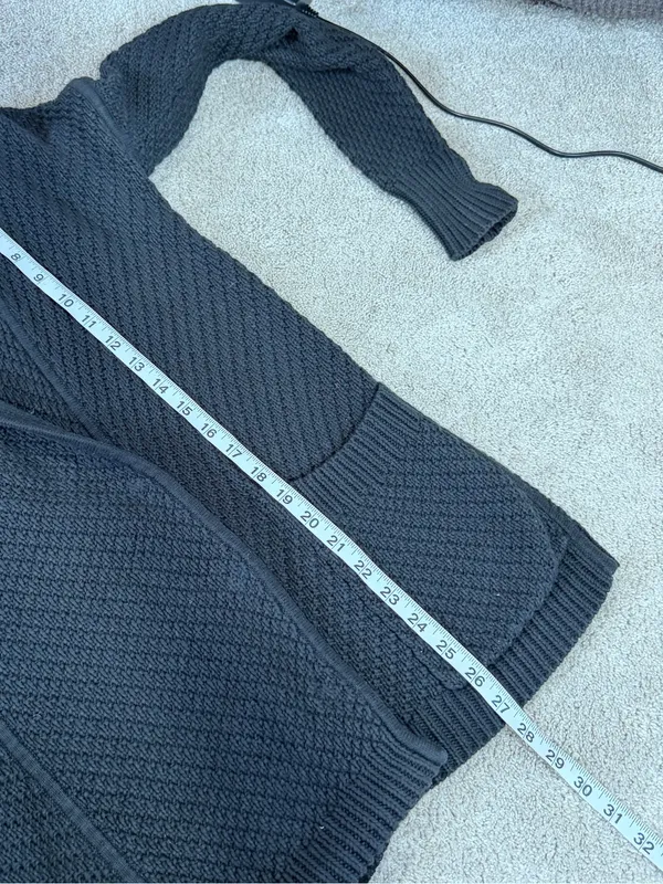 Lululemon Women’s Post Practice Cardigan Knit Sweater Longsleeve in Black XL - Image 11