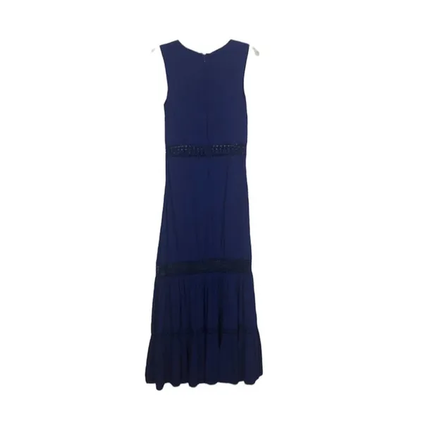 Nicole Miller Royal Blue Sleeveless Maxi Dress Size 4 - Image 8