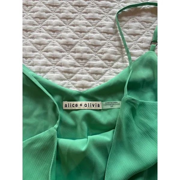 Women's green camisole blouse tank top - Image 2