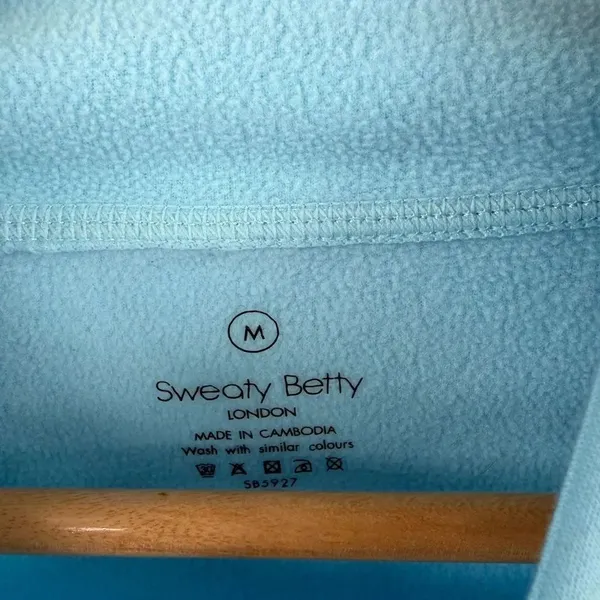 Sweaty Betty Galvanise running cowl neck sky blue hoodie women’s M performance - Image 2