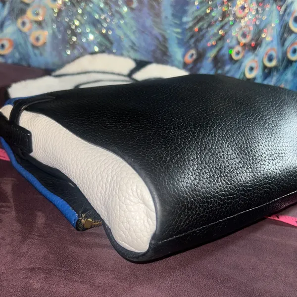 Vintage Kate Spade Colorblock Pebbled Leather Crossbody/Clutch Bag - Image 8