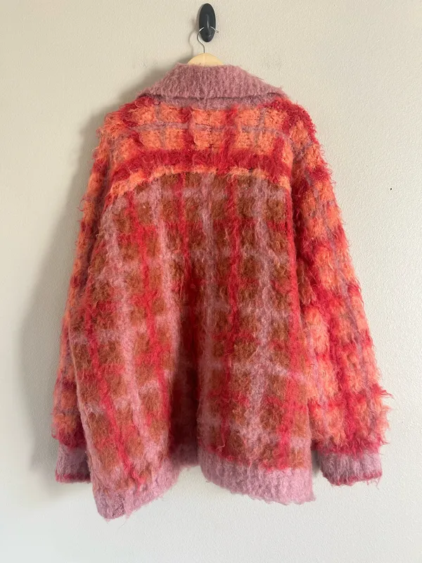 Free People wool blend Harper Cardi sweater in Cinnamon Spice Combo size Large - Image 3