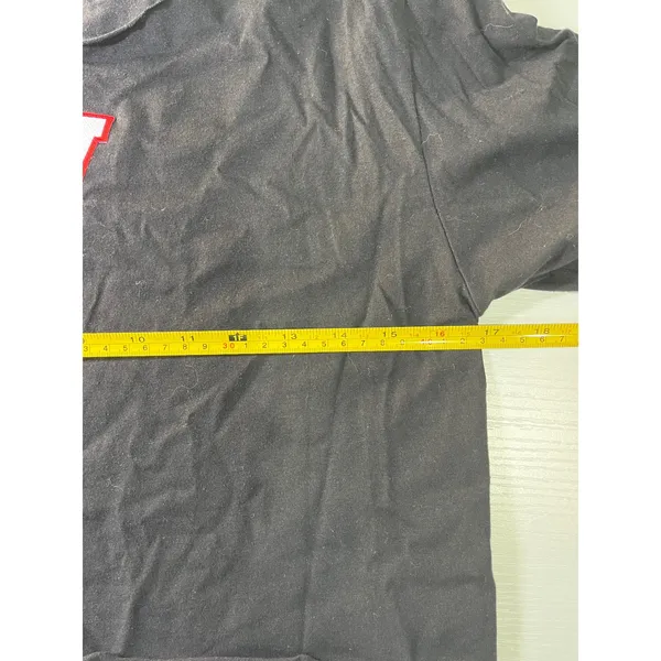 Wisconsin Badgers Bucky Badger Black Long‎ Sleeve Cropped T-Shirt Raw Hem Small - Image 6