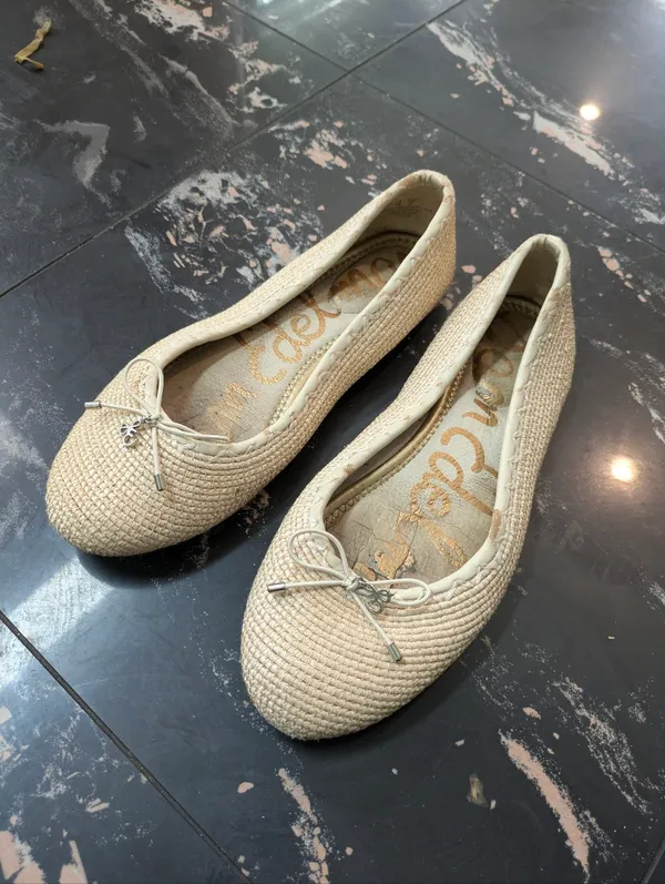 Sam Edelman Tan Woven Falcon Ballet Flats Size 7 - Image 2