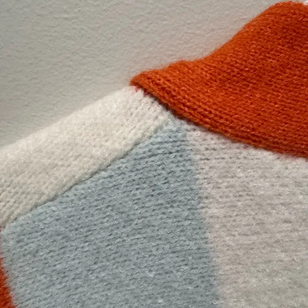 Anrabess orange & Blue chunky striped button cardigan Oversized size small - Image 10