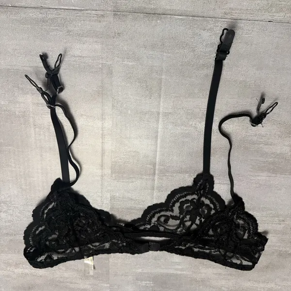 Vintage Victoria's Secret Gold Label Black Lace Garter Belt 90s‎ 80s Canada Made - Image 11