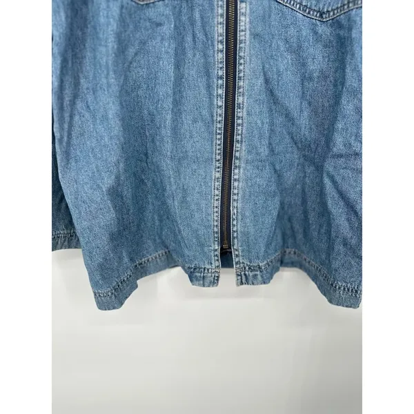 Vintage Denim & Co. Womens Zip Barn Jacket Coat‎ Cowgirl Barn Chore Wear Shirt S - Image 3