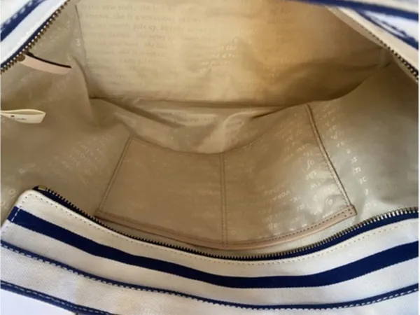 Kate Spade Tie the Knot striped tote Storybook lining - Image 13
