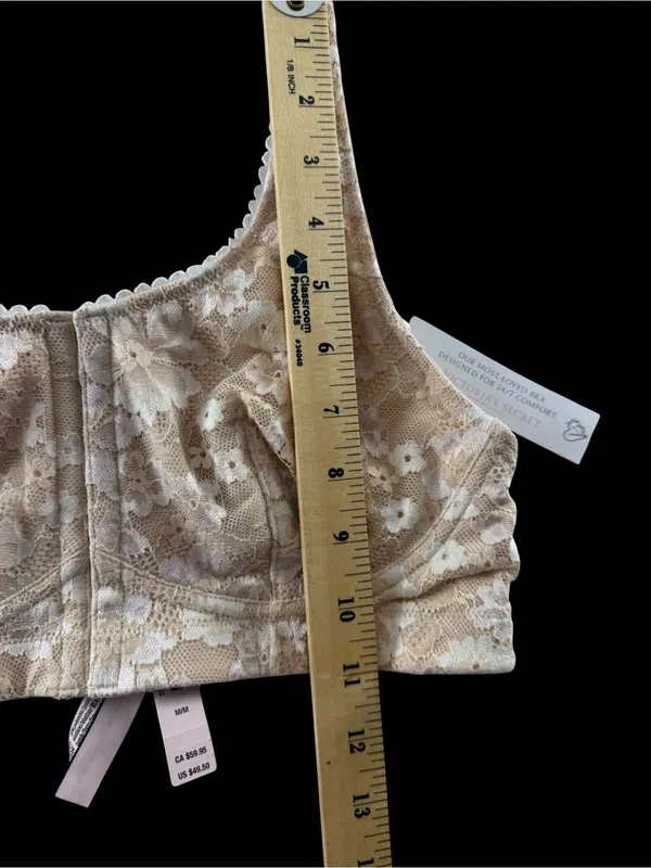 Victoria's Secret Lace Front-Closure Comfort Bra in Light Beige nwt - Image 5