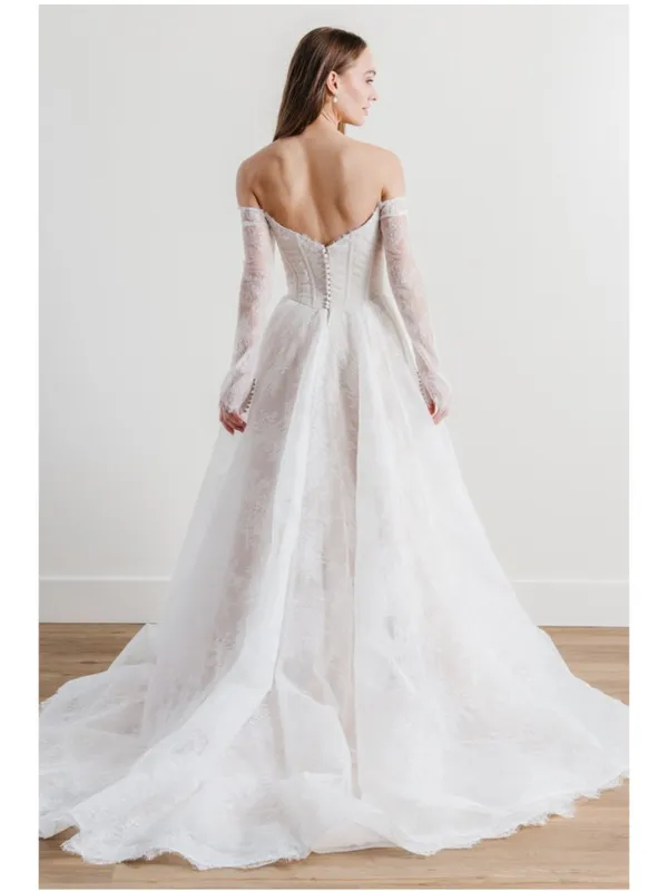 Wtoo Watters Anthropologie Pendant Wedding Ball Gown Ivory-Blush Size US 4 NWT - Image 3