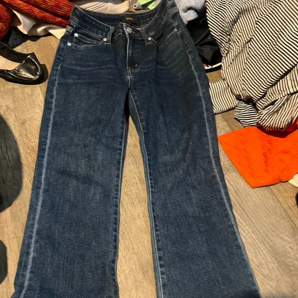 Quince Stretch High Rise Kick Flare Jeans Dark Wash size‎ 25 - Image 6