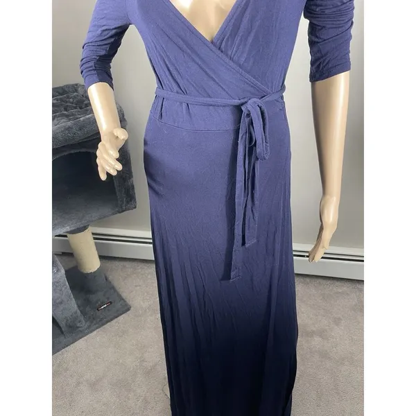 Lulus Blue Deep V-Neck Maxi Dress Size M‎ B-R - Image 3
