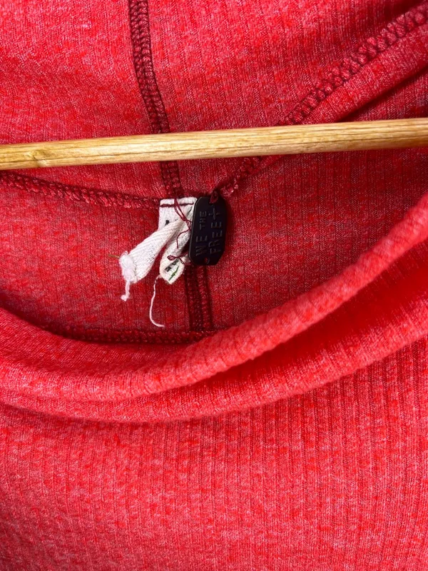 We The Free Cherry Londontown Asymmetrical Top Free People Women’s M - Image 3