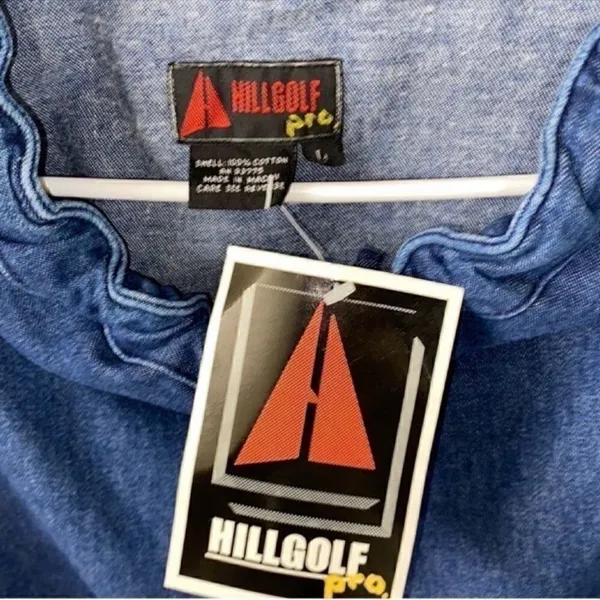 Hill Golf Pro Denim Blue Jacket(Size Large) Blue - Image 4